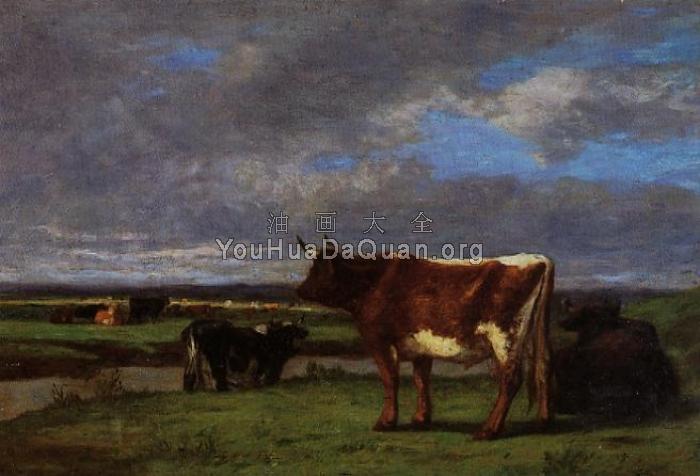 Cows near the Toques - 尤金·布丹